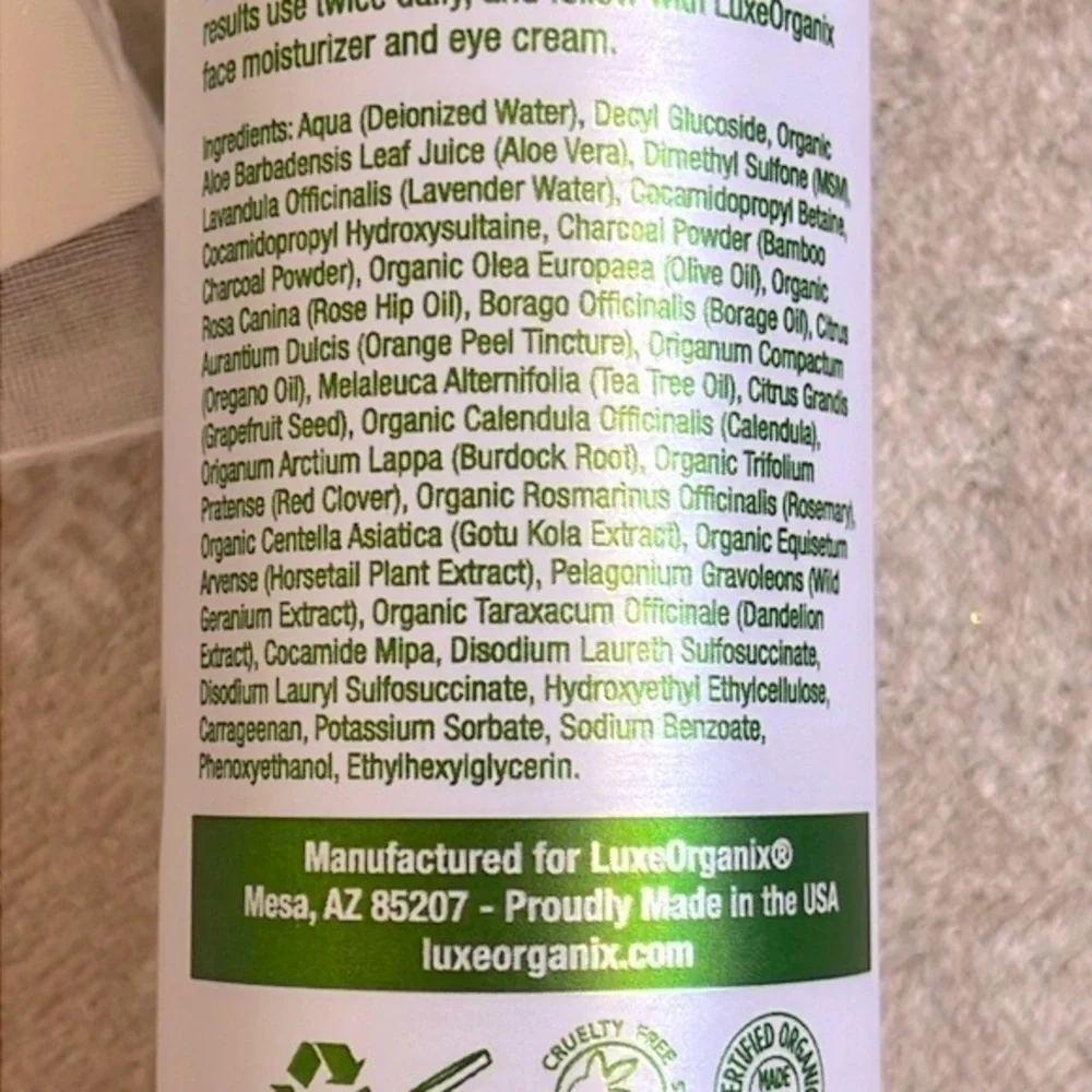 Brand New LuxeOrganix Bio-Advanced Eye Cream Purifying Facial Cleanser Scrubber